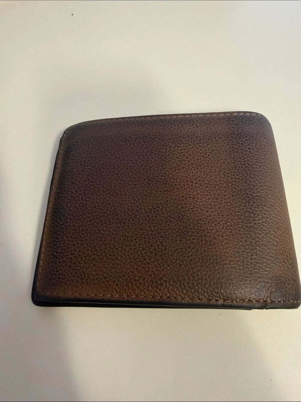Coach Brown Pebbled Leather Bifold Wallet
